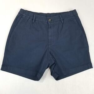 Bear Bottom Shorts Mens Medium Navy 5.5 Inseam Stretch Chino Flat Front NWT
